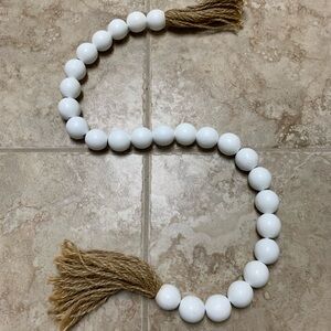 PICK ANY 3 ITEMS FOR $10 - White Beaded Garland with Tassels